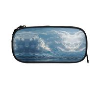 ESNAIUVCD Snow Mountain Cloud Sea Print Zipper Large Pencil Case,Durable Stationery Pencilcase Bag,Multifunctional Pencilcase Bag Penbag for School College Office Adult Girls and Boys