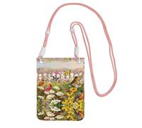 ESNAIUVCD Sparrow Birds Sing Print Carry A Mobile Phone Bag Diagonally,Crossbody Bag,Suitable for Carrying Mobile Phone Change, Etc