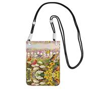 ESNAIUVCD Sparrow Birds Sing Print Carry A Mobile Phone Bag Diagonally,Crossbody Bag,Suitable for Carrying Mobile Phone Change, Etc
