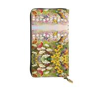 ESNAIUVCD Sparrow Birds Sing Print Genuine Leather Women's,Men's Wallets,Multi-Functionclutch Purse,Zip Around Large Travel â€‹Mobile Phone Long â€‹Money Purses