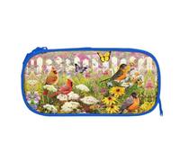 ESNAIUVCD Sparrow Birds Sing Print Zipper Large Pencil Case,Durable Stationery Pencilcase Bag,Multifunctional Pencilcase Bag Penbag for School College Office Adult Girls and Boys