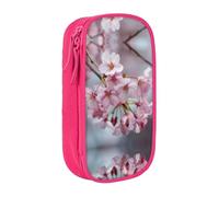 ESNAIUVCD Spring Cherry Blossoms Print Pencil Case Coin Key Card Bag Purse Large Pen Pouch for Kids Boys School Office