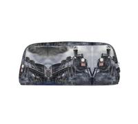 ESNAIUVCD Steam Train Clouds Print Pencil Bag Zipper Large Pencil Bag Work Travel - Multifunctional Pencil Case,Makeup Bag