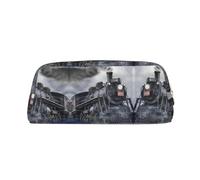 ESNAIUVCD Steam Train Clouds Print Pencil Bag Zipper Large Pencil Bag Work Travel - Multifunctional Pencil Case,Makeup Bag