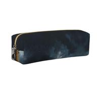 ESNAIUVCD Storm Print Leather Pencil Case Zippered Pouch Portable Large Capacity Stationery Organizer Cosmetic Bag for School Office(2pcs)