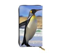 ESNAIUVCD Stylish Animal Penguin Print Genuine Leather Women's,Men's Wallets,Multi-Functionclutch Purse,Zip Around Large Travel â€‹Mobile Phone Long â€‹Money Purses