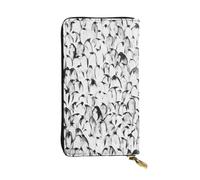 ESNAIUVCD Stylish Crowd of Penguins Pattern Print Genuine Leather Women's,Men's Wallets,Multi-Functionclutch Purse,Zip Around Large Travel Mobile Phone Long Money Purses