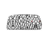 ESNAIUVCD Stylish Crowd of Penguins Print Pencil Bag Zipper Large Pencil Bag Work Travel - Multifunctional Pencil Case,Makeup Bag