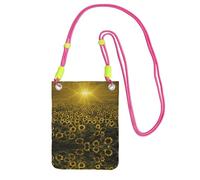 ESNAIUVCD Sun Sunflower Print Carry A Mobile Phone Bag Diagonally,Crossbody Bag,Suitable For Carrying Mobile Phone Change, Etc
