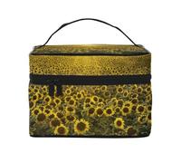 ESNAIUVCD Sun Sunflower Print Toiletry Bag Large Cosmetic Bag Travel Makeup Bag Organizer for Women
