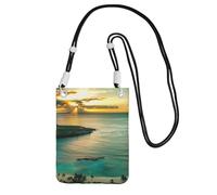 ESNAIUVCD Sunrise Over Hawaii Print Carry A Mobile Phone Bag Diagonally,Crossbody Bag,Suitable For Carrying Mobile Phone Change, Etc