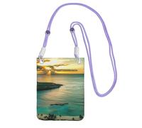ESNAIUVCD Sunrise Over Hawaii Print Carry A Mobile Phone Bag Diagonally,Crossbody Bag,Suitable For Carrying Mobile Phone Change, Etc