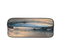 ESNAIUVCD Sunset Beach Print Pencil Case for Kids,School Pen Bags Large Capacity Pencil Elementary School Pen Case Children Stationery Bags