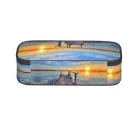 ESNAIUVCD Sunset Sea Print Pencil Case for Kids,School Pen Bags Large Capacity Pencil Elementary School Pen Case Children Stationery Bags