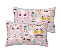 ESNAIUVCD Sweet Ice Cream Print Double Sided Rectangular Cushion Cover,Pillow Cases Breathable Pillow Cover For Hotel Home Bed Decorative(2pcs)