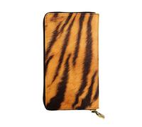 ESNAIUVCD Tiger Striped Pattern Print Genuine Leather Women's,Men's Wallets,Multi-Functionclutch Purse,Zip Around Large Travel â€‹Mobile Phone Long â€‹Money Purses