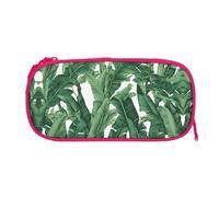 ESNAIUVCD Tropical Banana Palm Leaf Print Zipper Large Pencil Case,Durable Stationery Pencilcase Bag,Multifunctional Pencilcase Bag Penbag for School College Office Adult Girls and Boys