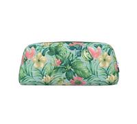 ESNAIUVCD Tropical Flowers and Fruits Print Pencil Bag Zipper Large Pencil Bag Work Travel - Multifunctional Pencil Case,Makeup Bag