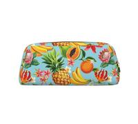 ESNAIUVCD Tropical Fruits and Flowers Print Pencil Bag Zipper Large Pencil Bag Work Travel - Multifunctional Pencil Case,Makeup Bag