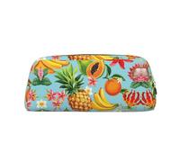 ESNAIUVCD Tropical Fruits and Flowers Print Pencil Bag Zipper Large Pencil Bag Work Travel - Multifunctional Pencil Case,Makeup Bag