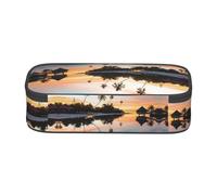 ESNAIUVCD Tropical Sunset Print Pencil Case for Kids,School Pen Bags Large Capacity Pencil Elementary School Pen Case Children Stationery Bags
