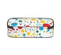 ESNAIUVCD Twister Polka Dots Print Pencil Case for Kids,School Pen Bags Large Capacity Pencil Elementary School Pen Case Children Stationery Bags
