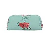 ESNAIUVCD Two Hearts Fall in Love On Bicycle Print Pencil Bag Zipper Large Pencil Bag Work Travel - Multifunctional Pencil Case,Makeup Bag