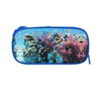 ESNAIUVCD Undersea World Print Zipper Large Pencil Case,Durable Stationery Pencilcase Bag,Multifunctional Pencilcase Bag Penbag for School College Office Adult Girls and Boys