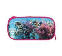 ESNAIUVCD Undersea World Print Zipper Large Pencil Case,Durable Stationery Pencilcase Bag,Multifunctional Pencilcase Bag Penbag for School College Office Adult Girls and Boys