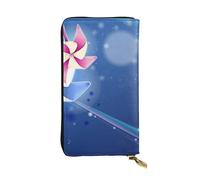 ESNAIUVCD Winnowing Machine Print Genuine Leather Women's,Men's Wallets,Multi-Functionclutch Purse,Zip Around Large Travel â€‹Mobile Phone Long â€‹Money Purses