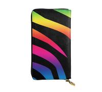 ESNAIUVCD Zebra Print Print Genuine Leather Women's,Men's Wallets,Multi-Functionclutch Purse,Zip Around Large Travel â€‹Mobile Phone Long â€‹Money Purses