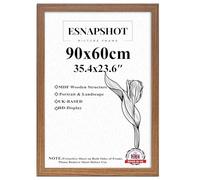 Esnapshoot 60x90cm-Dark Oak Large Picture Frames-MDF Wooden Photo Frames-HD Acrylic Front-Maxi Poster Frames For Art Print-Jigsaw Puzzle-Certificates-Modern Wall Hanging For Home & Office Décor