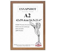 ESNAPSHOT A2 Picture Frame - Versatile 42x59.4cm Display Area-Engineered Wood with Polished Plexiglass- - Use As Poster Frames-Wall Mountable. (DARKOAK)
