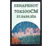 Esnapshot modern extra large 70X100cm poster picture frame-Wall mounting-MDF wood protection-Multiple display-Classic choice for gift for your loved ones. (BLACK)