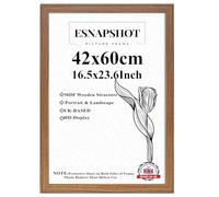 ESNAPSHOT Picture Frame - Versatile 42x59.4cm Display Area, Landscape or Portrait Orientation-Engineered Wood with Shatterproof Acrylic Glass and Push and Turn Clips. (DARKOAK)