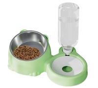 Esncddym Cat Dishes for Food and Water - Tilted Cat Bowl for Cats and Small Dogs | Cat Stainless Steel Food Bowl and Automatic Water Large Capacity Dispenser for Pets Dogs, Puppies, Kittens