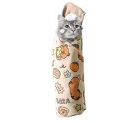 Esncddym Cat Swaddle Wrap | Pet Grooming Bag Cat Swaddle Wrap Capybara,Anti-Escape Anti-Scratch, Nail Trimming Restraint for Bathing, Injecting, Examining