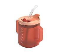 Esncddym Elderly Spill Proof Cups, Adult Sippy Cup with Extended Straw, Leakproof & Heat Resistant, Elderly Drinking Cup, Feeding Cup with Lid and Straw, Convalescent Feeding Cup Drinking Cup 300ml