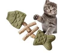 Esncddym Kitten Chew Toys Teething - Fish Bone Teether | Wooden Interactive Cat Boredom Relief Kitten Teether Chew Toy for Indoor Outdoor Play