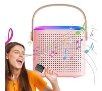 Esncddym Small Karaoke Machine,Music Player with Microphone | Family Singing Machine, Subwoofer Speaker for Indoor and Outdoor
