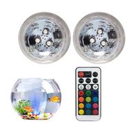 Esncddym Submersible Pool Light - Waterproof Fountain Light - Fish Bowl Small Lamps with Remote Control, Battery Powered Color Changing Hot Tub Lights for Vase, Aquarium