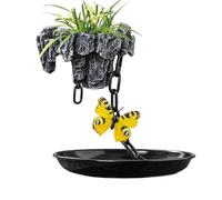 Esncddym Suspended Iron Pot | Creative Suspended Flower Pot | Unique Desktop Ornament For Supplies, Chain Basket And Plant Growers For Indoor & Outdoor Plants