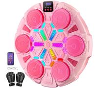 Esnowlee 2025 Music Boxing Machine for Adults and Kids, Smart Boxing Training Equipment with Gloves,Wall Mounted Punching Target Machine for Home, Office, Gym