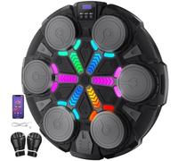 Esnowlee 2025 Music Boxing Machine for Adults and Kids, Smart Music Boxing Training Equipment with Gloves,Wall Mounted Punching Target Machine for Home, Office, Gym (Black)