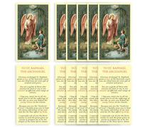 ESNOY 10 Pack St Raphael The Archangel Prayer Cards - Catholic Saint Raphael The Archangel The Protector - Holy Card with Prayer