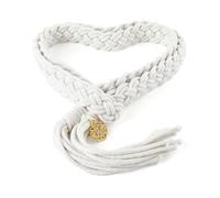 ESNOY Wedding Lasso Rope,Handfasting Cord for Wedding with Pendants Lazos para Boda Wedding Cord Traditional Celtic Pattern Rustic Wedding Lasso for Ceremony Bridal Gift, White