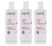 ESNTL 100% Pure Acetone Nail Polish Remover | 400ml | Super Strength Formula | Removes Gel, Acrylics, Tips, and Glues | Trusted by UK Beauty Salons (400ml x3)
