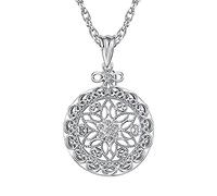 ESNY Magnifying Glass Necklace Magnifier Pendant Long Sweater Chain Necklace Pendant Reading Magnifier Double Layer Necklace Pendant Hanging Pendant Chain Reading Magnifi Silver