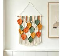 Esoes 50x100cm Boho Leaf Macrame Wall Hanging Tapestry Bohemian Home Decor
