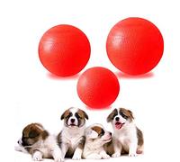 Esoes Classic Pet Products Solid Rubber Ball - Dog Balls Pet Interactive Toy - Red Dog Bouncy Ball Training Chew Play Fetch Bite Toys Pet Exercise Game Ball (S)